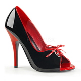 Noir Rouge 12,5 cm SEDUCE-216 Chaussures pour femmes a talon