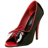 Noir Rouge 12,5 cm SEDUCE-216 Chaussures pour femmes a talon