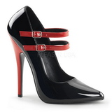 Noir Rouge 15 cm DOMINA-442 Chaussures pour femmes a talon