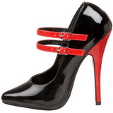 Noir Rouge 15 cm DOMINA-442 Chaussures pour femmes a talon