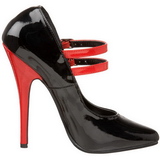 Noir Rouge 15 cm DOMINA-442 Chaussures pour femmes a talon