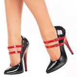 Noir Rouge 15 cm DOMINA-442 Chaussures pour femmes a talon