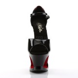 Noir Rouge 18 cm MOON-760FH Corsage Chaussure Talons Hauts