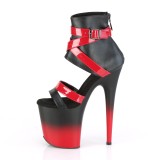 Noir Rouge 20 cm FLAMINGO-800-15 chaussures plateforme et talons