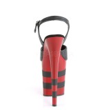 Noir Rouge 20 cm FLAMINGO-809SR talons hauts pleaser plateforme