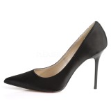 Noir Satin 10 cm CLASSIQUE-20 escarpins  talon aiguille bout pointu