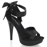 Noir Satin 13 cm COCKTAIL-568 Sandales Talons Hauts