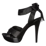 Noir Satin 13 cm COCKTAIL-568 Sandales Talons Hauts