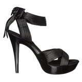 Noir Satin 13 cm COCKTAIL-568 Sandales Talons Hauts