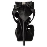 Noir Satin 13 cm COCKTAIL-568 Sandales Talons Hauts