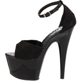 Noir Satin 18 cm Pleaser ADORE-768 Plateforme Haut Talon