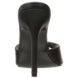 Noir Similicuir 10 cm CLASSIQUE-01 grande taille mules femmes