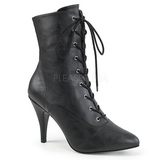 Noir Similicuir 10 cm DREAM-1020 grande taille bottines femmes