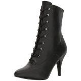 Noir Similicuir 10 cm DREAM-1020 grande taille bottines femmes