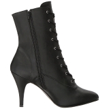 Noir Similicuir 10 cm DREAM-1020 grande taille bottines femmes