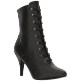 Noir Similicuir 10 cm DREAM-1020 grande taille bottines femmes