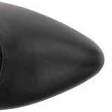 Noir Similicuir 10 cm DREAM-1020 grande taille bottines femmes