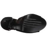 Noir Similicuir 10 cm DREAM-412 grande taille sandales femmes
