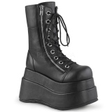 Noir Similicuir 11,5 cm BEAR-265 bottines demonia plateforme