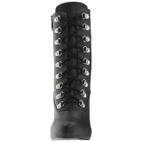 Noir Similicuir 12,5 cm EVE-106 grande taille bottines femmes
