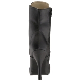 Noir Similicuir 12,5 cm EVE-106 grande taille bottines femmes