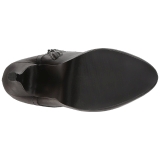 Noir Similicuir 12,5 cm EVE-106 grande taille bottines femmes