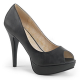 Noir Similicuir 13,5 cm CHLOE-01 grande taille escarpins femmes