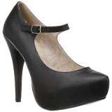 Noir Similicuir 13,5 cm CHLOE-02 grande taille escarpins femmes