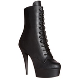 Noir Similicuir 15,5 cm DELIGHT-1020 Plateforme Bottines