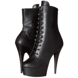 Noir Similicuir 15,5 cm DELIGHT-1020 Plateforme Bottines