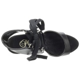 Noir Similicuir 15 cm DELIGHT-600-14 sandales pleaser plateforme