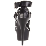 Noir Similicuir 15 cm DELIGHT-658 chaussures pleaser talons hauts