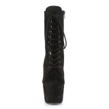 Noir Similicuir 18 cm ADORE-1020FS bottines femmes  lacets