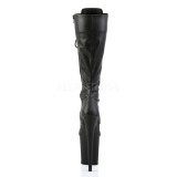 Noir Similicuir 20 cm FLAMINGO-2023 plateformes bottes  lacets pour femmes