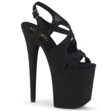 Noir Similicuir 20 cm FLAMINGO-831FS sandales  talons aiguilles