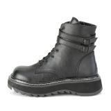 Noir Similicuir 3 cm LILITH-152 bottines demonia plateforme