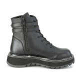Noir Similicuir 3 cm LILITH-152 bottines demonia plateforme