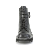 Noir Similicuir 3 cm LILITH-152 bottines demonia plateforme