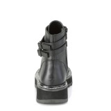 Noir Similicuir 3 cm LILITH-152 bottines demonia plateforme