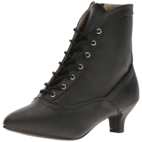 Noir Similicuir 5 cm FAB-1005 grande taille bottines femmes