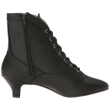 Noir Similicuir 5 cm FAB-1005 grande taille bottines femmes