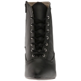 Noir Similicuir 5 cm FAB-1005 grande taille bottines femmes