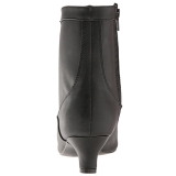 Noir Similicuir 5 cm FAB-1005 grande taille bottines femmes