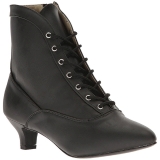 Noir Similicuir 5 cm FAB-1005 grande taille bottines femmes