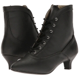 Noir Similicuir 5 cm FAB-1005 grande taille bottines femmes