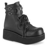 Noir Similicuir 6 cm SPRITE-70 bottines demonia plateforme