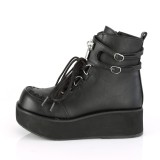 Noir Similicuir 6 cm SPRITE-70 bottines demoniacult plateforme