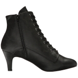 Noir Similicuir 7,5 cm DIVINE-1020 grande taille bottines femmes