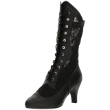 Noir Similicuir 7,5 cm DIVINE-1050 grande taille bottines femmes