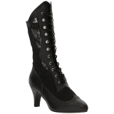 Noir Similicuir 7,5 cm DIVINE-1050 grande taille bottines femmes